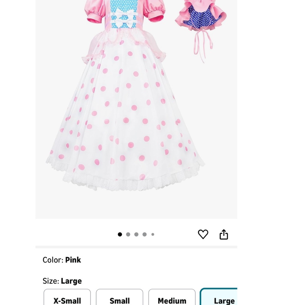 Pink Polka Dot Princess Dress Halloween costume
